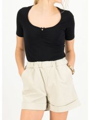 Blutsgeschwister Szorty "Hipsta Holiday Scout" w kolorze kremowym rozmiar: S. Brązowe szorty damskie Blutsgeschwister, bez wzorów, z bawełny, z podwyższonym stanem. Za 82.64 zł.