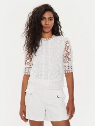 Morgan Bluzka 221-OLAY Écru Regular Fit. Bluzki damskie Morgan, bez wzorów, z syntetyku, bez kołnierzyka, bez ramiączek. W wyprzedaży za 239.99 zł.