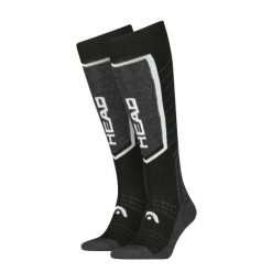 Skarpety HEAD Ski Comfort Kneehigh 2 PARY Black 43-46. Czarne skarpetki damskie Head, bez wzorów, z materiału. Za 69.00 zł.