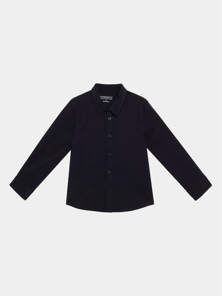 Guess Koszula N3YH04 WE5W0 Granatowy Regular Fit. Niebieskie koszule chłopięce Guess, z aplikacjami, z bawełny, bez kołnierzyka, bez ramiączek. Za 106.99 zł.