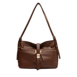 Torebka GINO ROSSI. Brązowe shopper bag Gino Rossi, bez wzorów, bez dodatków. Za 319.99 zł.