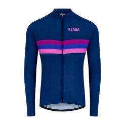 Damska koszulka rowerowa z długim rękawem - Sunset. Fioletowe koszulki damskie KEADA SPORTS, s, bez wzorów, bez kołnierzyka, bez ramiączek. Za 332.00 zł.
