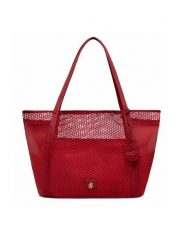 Badura Torebka WENN-01 Czerwony. Czerwone shopper bag Badura, bez wzorów, z materiału, bez dodatków. Za 229.99 zł.
