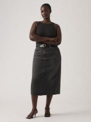Levi's Spódnica dżinsowa w kolorze antracytowym rozmiar: W25. Czarne spódnice damskie Levi's, na co dzień, s, z aplikacjami, z bawełny, klasyczne, midi. Za 129.95 zł.