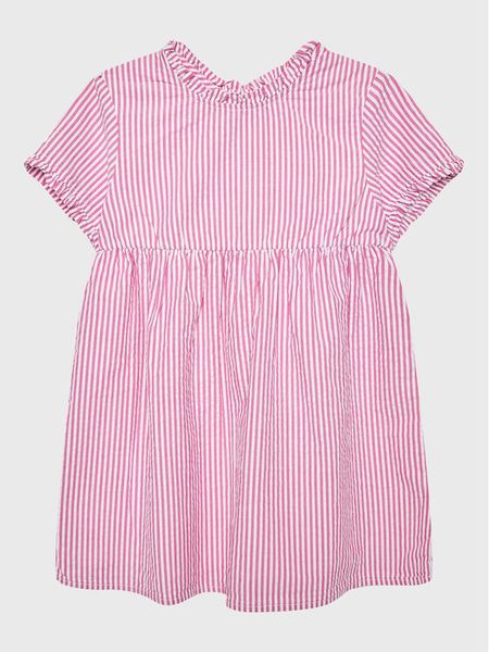 United Colors Of Benetton Sukienka letnia 4CBHGV00N Różowy Regular Fit. Czerwone sukienki dziewczęce United Colors Of Benetton, bez wzorów, z bawełny, bez ramiączek, proste. Za 169.99 zł.