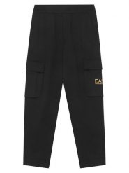 EA7 Emporio Armani Spodnie dresowe 7B000028 AF10380 MC004 Czarny Regular Fit. Czarne spodnie dresowe chłopięce EA7 Emporio Armani, z bawełny. Za 309.99 zł.