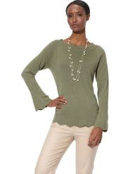 WITT WEIDEN Bluzka w kolorze khaki rozmiar: W26. Brązowe bluzki damskie WITT WEIDEN, bez wzorów, bez kołnierzyka, bez ramiączek. Za 91.34 zł.