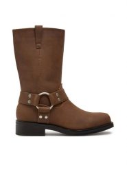 ONLY Shoes Botki 15329812 Brązowy. Brązowe botki damskie ONLY SHOES, ze skóry, bez obcasa, na płaskiej podeszwie, bez zapięcia. Za 319.99 zł.