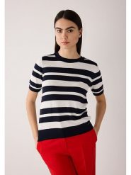 More & More Sweter w kolorze czarno-białym rozmiar: 44. Białe swetry klasyczne damskie More & More, bez kołnierzyka. Za 140.53 zł.
