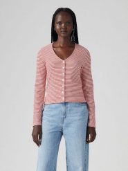 Levi's Koszulka w kolorze biało-czerwonym rozmiar: M. Białe koszulki damskie Levi's, m, bez wzorów, bez kołnierzyka, bez ramiączek. Za 118.28 zł.