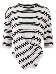 Trendyol Bluzka w kolorze kremowo-czarnym rozmiar: L. Brązowe bluzki damskie Trendyol, l, bez wzorów, bez kołnierzyka, bez ramiączek. Za 73.99 zł.