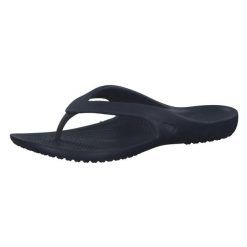Japonki Dla Dorosłych Crocs Kadee II Flip. Niebieskie klapki damskie Crocs, bez wzorów, z materiału, bez obcasa, bez zapięcia. Za 99.99 zł.