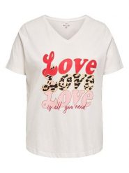 ONLY Carmakoma Koszulka w kolorze białym rozmiar: XL-54. Białe bluzki damskie Only Carmakoma, xl, bez wzorów, z bawełny, bez kołnierzyka, bez ramiączek. Za 42.95 zł.