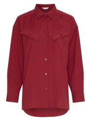 MOSS COPENHAGEN Koszula w kolorze czerwonym rozmiar: XS/S. Czerwone koszule damskie Moss Copenhagen, s, bez wzorów, bez kołnierzyka, bez ramiączek. Za 165.99 zł.