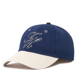Czapka z daszkiem Tommy Hilfiger. Niebieskie czapki z daszkiem damskie Tommy Hilfiger, bez wzorów. Za 229.99 zł.