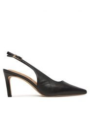 Tommy Hilfiger Szpilki Squared Toe FW0FW08636 Czarny. Czarne szpilki damskie Tommy Hilfiger, bez wzorów, ze skóry, bez obcasa, na szpilce, bez zapięcia. Za 429.99 zł.