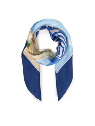 LAUREN RALPH LAUREN Chusta 454P09790001 Niebieski. Niebieskie chusty damskie Lauren Ralph Lauren, bez wzorów, z jedwabiu. Za 519.99 zł.