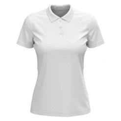Damska Koszulka Polo Lux. Białe koszulki damskie Stedman, bez wzorów, bez kołnierzyka, bez ramiączek. Za 69.99 zł.