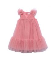 Abel & Lula Sukienka elegancka 5039 Różowy Regular Fit. Czerwone sukienki dziewczęce Abel & Lula, bez wzorów, z syntetyku, bez ramiączek. Za 369.99 zł.