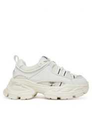 Buffalo Sneakersy Saturn Lace 1636351 Biały. Białe obuwie sportowe damskie Buffalo, ze skóry, bez zapięcia. Za 299.99 zł.