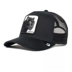 Czapka z daszkiem Goorin Bros. The Panther Trucker - 101-0381-BLK. Czarne czapki z daszkiem damskie Goorin Bros, bez wzorów. Za 168.00 zł.