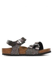 Birkenstock Sandały Rio As 1031769 S Czarny. Czarne sandały dziewczęce Birkenstock, ze skóry, bez obcasa, bez zapięcia. Za 319.99 zł.