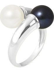 Mitzuko Srebrny pierścionek z perłami rozmiar: 56. Szare pierścionki damskie Mitzuko, z perłą, srebrne. Za 448.99 zł.
