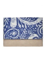 BLE Kopertówka w kolorze beżowo-niebieskim - 26 x 19 x 2 cm rozmiar: onesize. Brązowe torebki wieczorowe damskie BLE, bez wzorów, z materiału, bez dodatków. Za 27.95 zł.