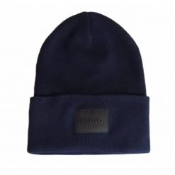 Czapka zimowa Hugo Boss Xevon Beanie Granatowa - 50551508-693. Niebieskie czapki damskie Boss, na zimę, bez wzorów. Za 240.35 zł.