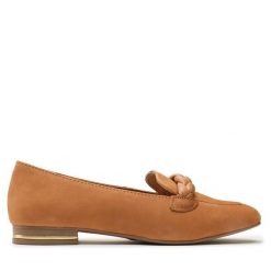 Lordsy Lasocki. Brązowe półbuty damskie Lasocki, bez wzorów, bez obcasa, bez zapięcia. Za 179.99 zł.