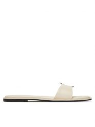 Calvin Klein Klapki Flat Slide W/Ck Hw Big - Lth HW0HW02482 Écru. Klapki damskie Calvin Klein, bez wzorów, ze skóry, bez obcasa, bez zapięcia. Za 259.99 zł.