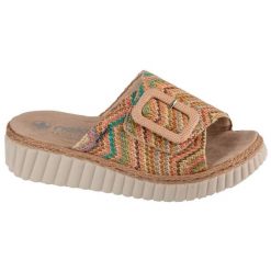 Klapki Rieker Sandals 69253-91 wielokolorowe. Klapki damskie bez wzorów, z gumy, bez obcasa, bez zapięcia. Za 364.39 zł.
