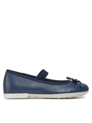 Geox Baleriny Jr Plie' J4555D 00085 C4002 M Granatowy. Niebieskie baleriny dziewczęce Geox, bez wzorów, ze skóry, bez obcasa, bez zapięcia. Za 469.99 zł.