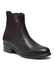 Go Soft Botki RST-AUGUSTA-01 Brązowy. Brązowe botki damskie GO SOFT, ze skóry, bez obcasa, na słupku, bez zapięcia. Za 199.99 zł.