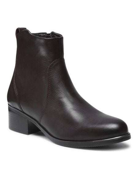 Go Soft Botki RST-AUGUSTA-01 Brązowy. Brązowe botki damskie GO SOFT, ze skóry, bez obcasa, na słupku, bez zapięcia. Za 199.99 zł.