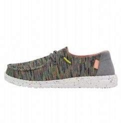 HEYDUDE Damskie Mokasyny Wendy Sox. Szare mokasyny damskie Hey dude, z materiału, bez obcasa. Za 179.00 zł.