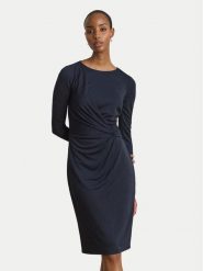 LAUREN RALPH LAUREN Sukienka dzianinowa 200P14033001 Granatowy Slim Fit. Niebieskie sukienki damskie Lauren Ralph Lauren, bez wzorów, z dzianiny, bez ramiączek. Za 1,199.00 zł.