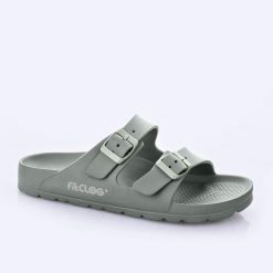 Klapki damskie Lemigo Fitclog Like. Zielone klapki damskie Lemigo, bez wzorów, z materiału, bez obcasa, bez zapięcia. Za 99.00 zł.