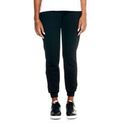 Spodnie dresowe z sznurek regulacyjny na co dzień. Czarne spodnie dresowe damskie LEONE 1947 APPAREL, bez wzorów, z bawełny. W wyprzedaży za 112.15 zł.
