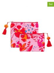 Overbeck and Friends 2-częściowy zestaw kosmetyczek "Viola" w kolorze jasnorózowo-czerwonym rozmiar: onesize. Czerwone kosmetyczki damskie Overbeck and Friends, bez wzorów, z materiału. Za 60.88 zł.
