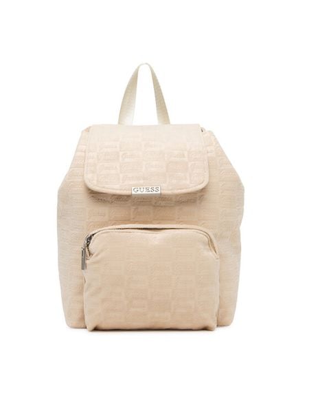 Guess Plecak V5BZ11 WF800 Beżowy. Brązowe plecaki Guess, z aplikacjami, z materiału. Za 239.99 zł.