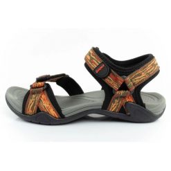 Sandały Grisport GR-25-34-9025L pomarańczowe. Brązowe sandały damskie bez wzorów, z materiału, bez obcasa, bez zapięcia. Za 265.34 zł.