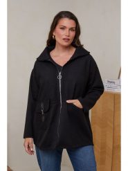 Curvy Lady Kurtka przejściowa w kolorze czarnym rozmiar: 40/42. Czarne kurtki damskie Curvy Lady, bez wzorów, bez kaptura. Za 122.67 zł.