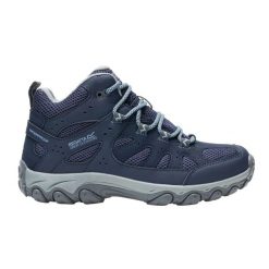 Damskie Buty Do Chodzenia Edgepoint IV Mid Cut. Niebieskie obuwie trekkingowe damskie Regatta, z materiału, bez zapięcia. Za 301.99 zł.