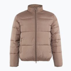 Kurtka EA7 Emporio Armani Train Core Puffy. Brązowe kurtki damskie EA7 Emporio Armani, l, bez wzorów, z materiału, bez kaptura. Za 819.99 zł.