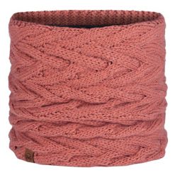 Komin na szyję Buff Knitted&Fleece Neckwarmer Caryn - crimson. Czerwone kominy damskie Buff, bez wzorów. Za 149.99 zł.