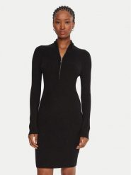 Guess Sukienka codzienna W5BK45 Z0572 Czarny Slim Fit. Czarne sukienki damskie Guess, z aplikacjami, z dzianiny, bez ramiączek. Za 369.99 zł.
