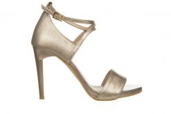 Sandały Bayla-159 4089 074-P Złoty Lico 159138, Skóra naturalna - 39. Żółte sandały damskie Bayla, bez wzorów, z materiału, z otwartym noskiem, bez obcasa, na platformie, bez zapięcia. W wyprzedaży za 179.10 zł.