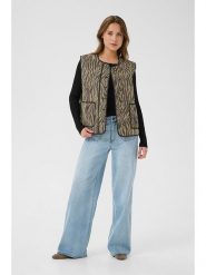 Kaffe Kamizelka w kolorze beżowym rozmiar: 34. Brązowe kamizelki damskie Kaffe, bez wzorów, z bawełny, bez kaptura. Za 126.99 zł.