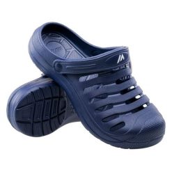 Klapki Martes Jardim Teen 92800401758 niebieskie. Niebieskie klapki damskie bez wzorów, z materiału, bez obcasa, bez zapięcia. Za 83.45 zł.